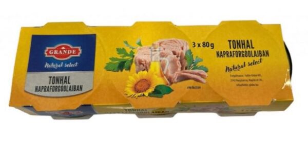 Grande tonhaltörzs napraforgóolajban 3x80g