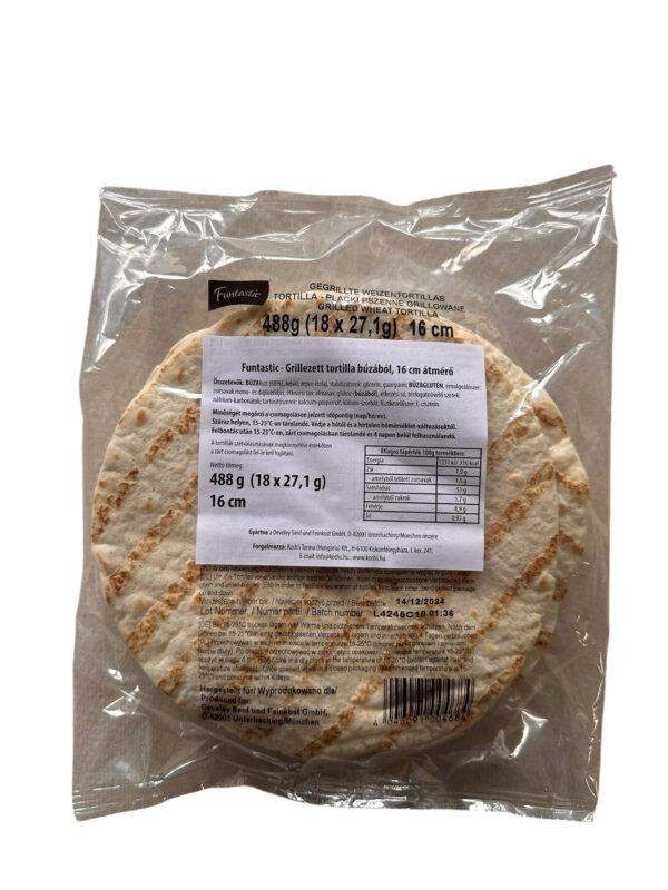 Tortilla Lapok 16 cm 488 gr /18 darab