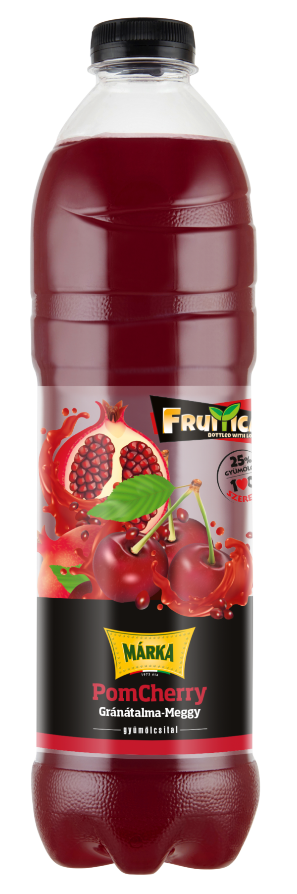 Márka  Fruitica Meggy -Gránátalma 25% 1,5 liter +Drs visszaváltási díj